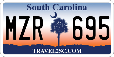 SC license plate MZR695