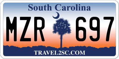 SC license plate MZR697