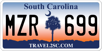 SC license plate MZR699