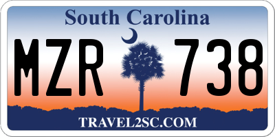 SC license plate MZR738