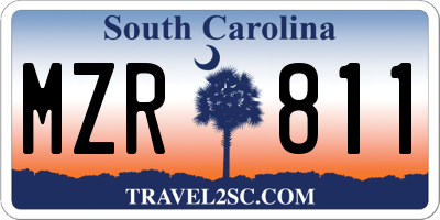 SC license plate MZR811