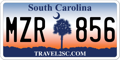 SC license plate MZR856