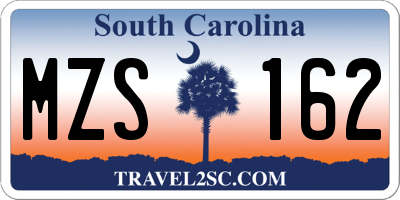 SC license plate MZS162