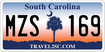 SC license plate MZS169