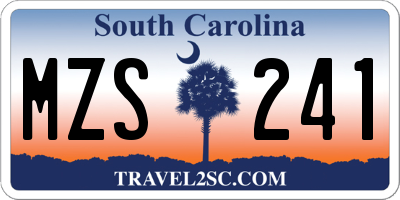 SC license plate MZS241