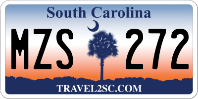 SC license plate MZS272