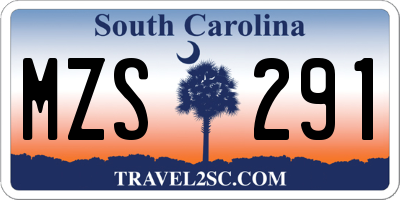 SC license plate MZS291