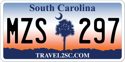 SC license plate MZS297