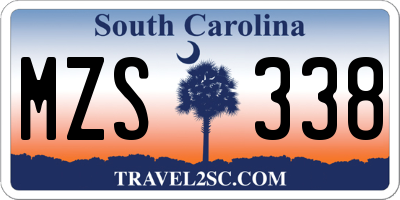SC license plate MZS338
