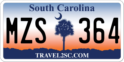 SC license plate MZS364