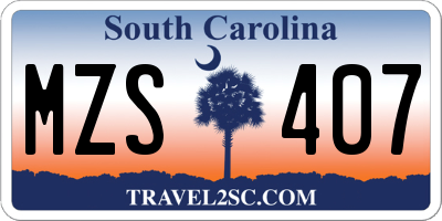 SC license plate MZS407