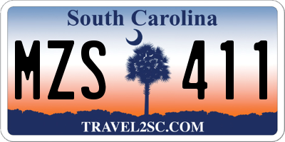 SC license plate MZS411