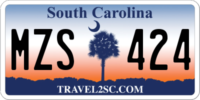 SC license plate MZS424