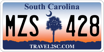 SC license plate MZS428