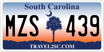 SC license plate MZS439