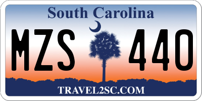 SC license plate MZS440