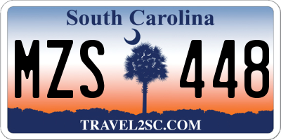 SC license plate MZS448