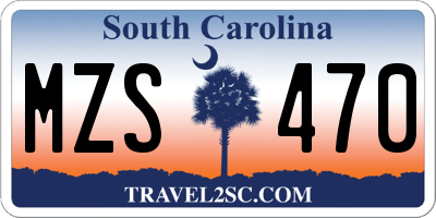 SC license plate MZS470