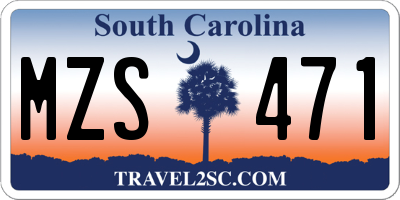 SC license plate MZS471