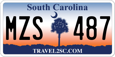 SC license plate MZS487