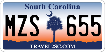 SC license plate MZS655