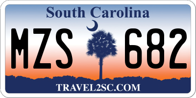 SC license plate MZS682