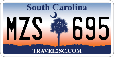 SC license plate MZS695