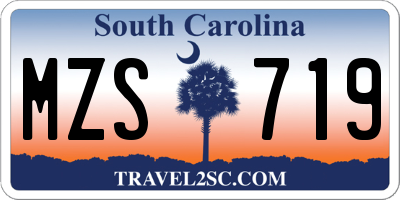 SC license plate MZS719
