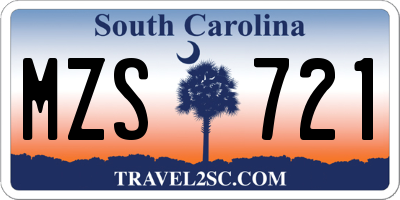 SC license plate MZS721