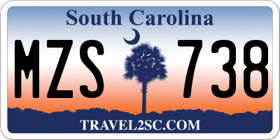 SC license plate MZS738