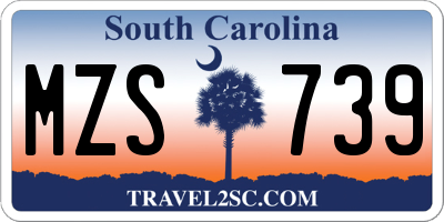 SC license plate MZS739