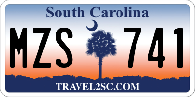 SC license plate MZS741
