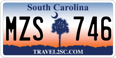 SC license plate MZS746
