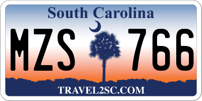 SC license plate MZS766