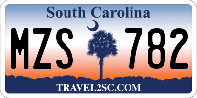 SC license plate MZS782