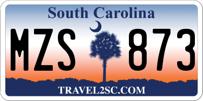 SC license plate MZS873