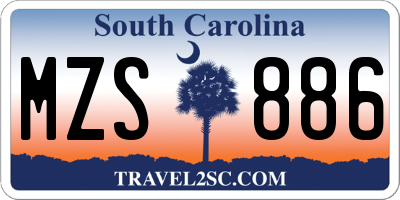 SC license plate MZS886