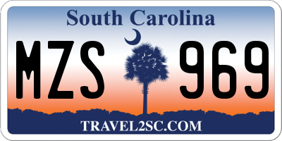 SC license plate MZS969