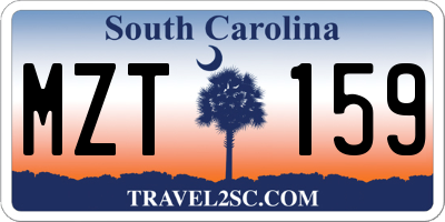 SC license plate MZT159