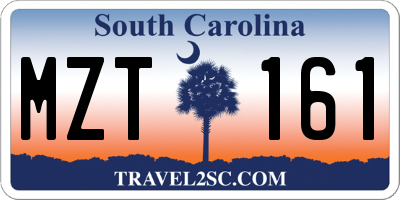 SC license plate MZT161