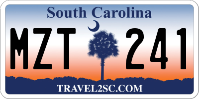 SC license plate MZT241