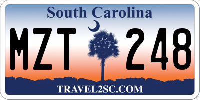 SC license plate MZT248