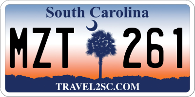 SC license plate MZT261