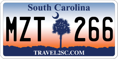 SC license plate MZT266
