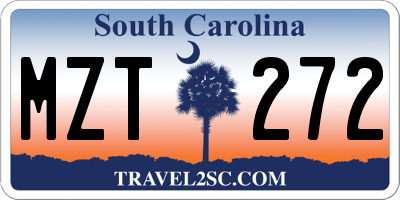 SC license plate MZT272