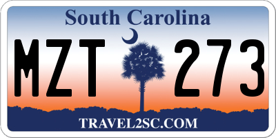 SC license plate MZT273