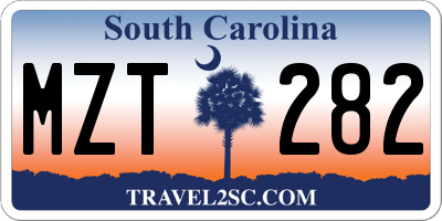 SC license plate MZT282