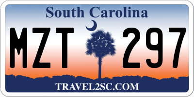SC license plate MZT297