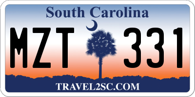 SC license plate MZT331