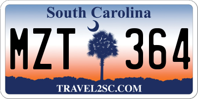 SC license plate MZT364